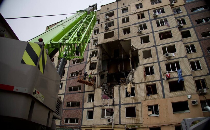 Будинок, що постраждав в Дніпрі